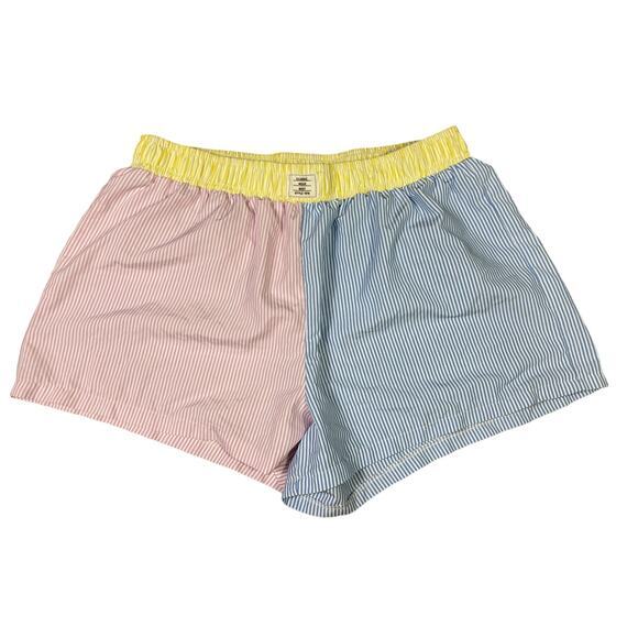 SHEIN Curve Women's Plus‎ 2XL Striped Colorblock Shorts Multicolor - Picture 1 of 9